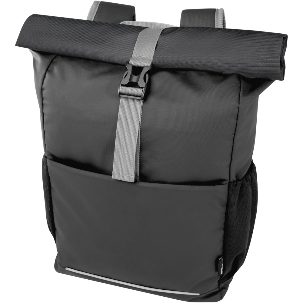 Logo trade promotional product photo of: Aqua 15" GRS recycled water resistant roll-top bike bag 20L
